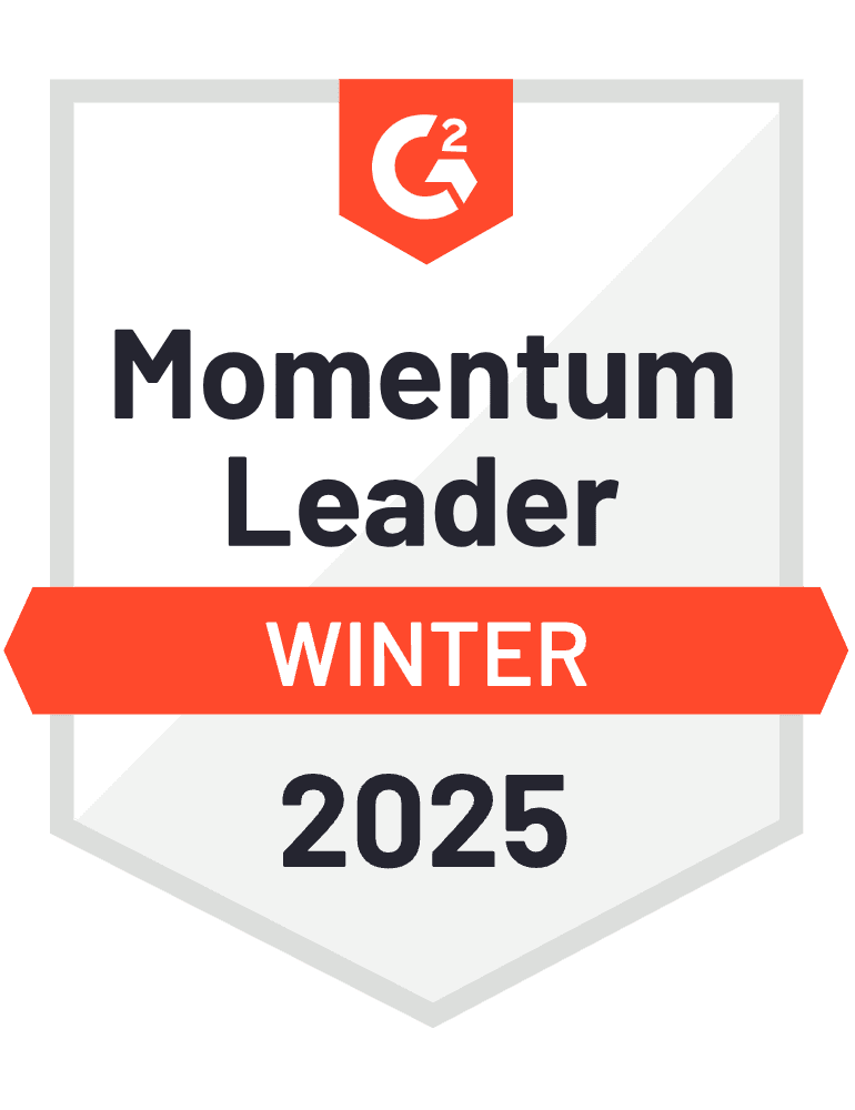G2 badge: Momentum Leader, Summer 2023